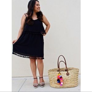 Xhilaration Little Black Tassels Dress